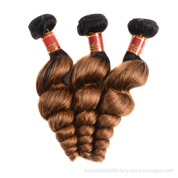 Single Donor High Quality Cheap Price Pure Cuticle Aligned Russian Virgin Remy Hair 1B 30 Loose Curly Hair Weft